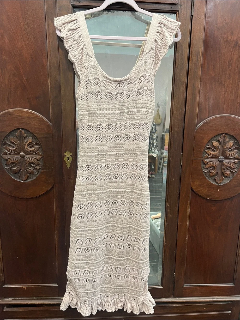 Blush Color Crochet Dress